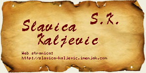 Slavica Kaljević vizit kartica